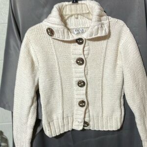 Rico brand, hand knit button down sweater. Size small